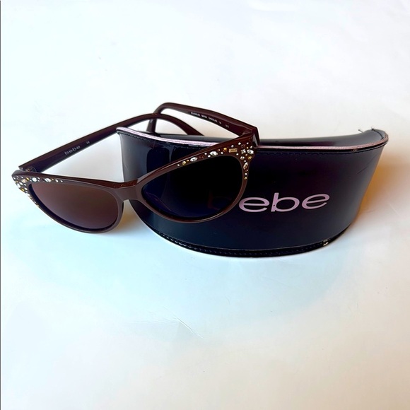 Bebe BB7024 Bejeweled Retro Cat-eye Sunglasses with Polarized lenses - Picture 1 of 7